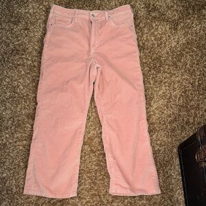 Pilcro Chic Pink Corduroy Trousers